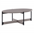 3 Piece Occasional Table Set in Engineered Wood Gray Woodgrain Finish