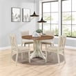 Delina 5-PC Dining Set in Engineered Wood  Antique Natural Top