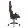 High Stakes Gaming Chair Black Bonded Leather with Red Accents