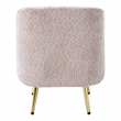Abrina Vanity Chair in Dusty Rose Fabric with Gold Legs