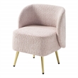 Abrina Vanity Chair in Dusty Rose Fabric with Gold Legs