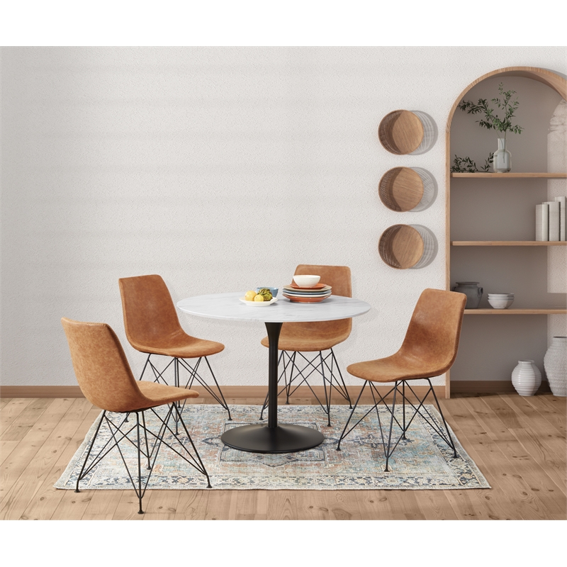 Trenton Chair 4/CTN in Sand Faux Leather