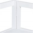 Bayfront 3-Shelf Folding Bookcase in Willow White Wood Finish
