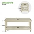 Elise Coffee Table Wood in Whitewash Finish
