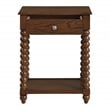 Elise Side Table With Drawer Wood in Dark Walnut Finish