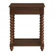 Elise Side Table With Drawer Wood in Dark Walnut Finish