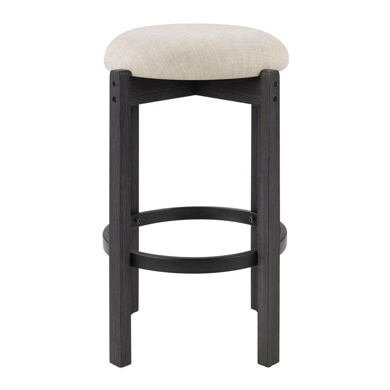 Melissa Counter Height Table Dining Set with Power 2 Stools Cream Fabric Seats