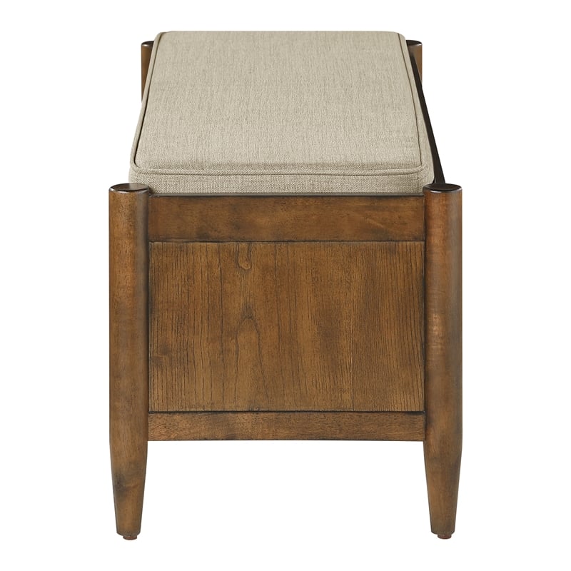 Marilyn Storage Bench Engineered Wood with Walnut Wood Finished