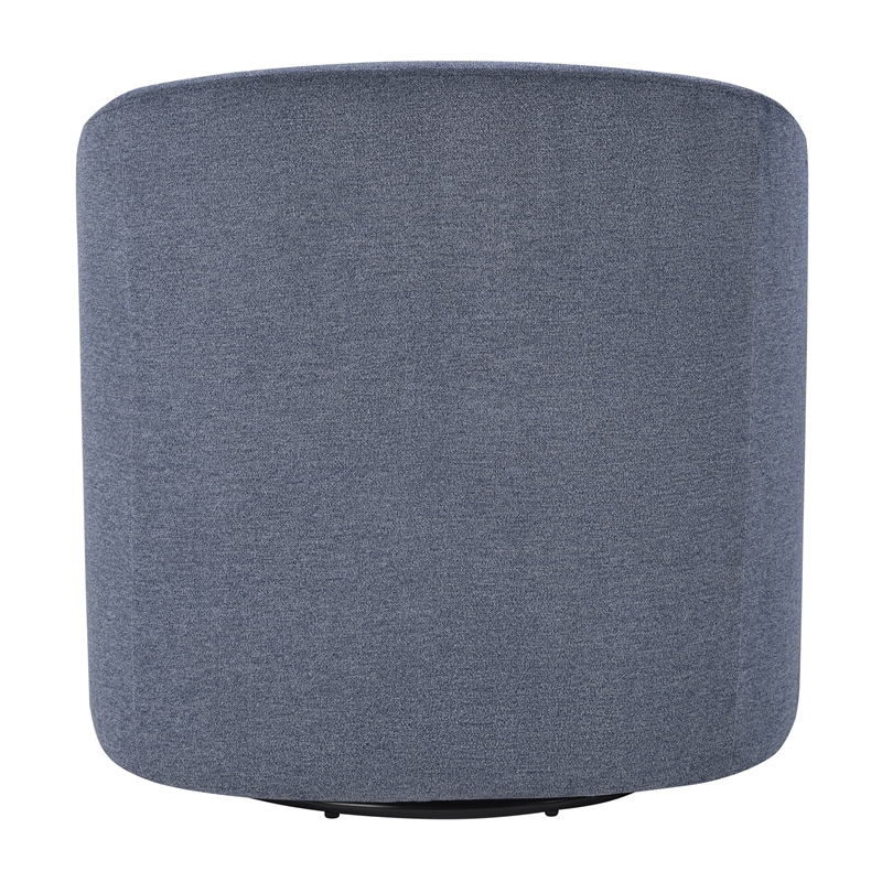 Parker Swivel Tub Chair in Blue Fabric