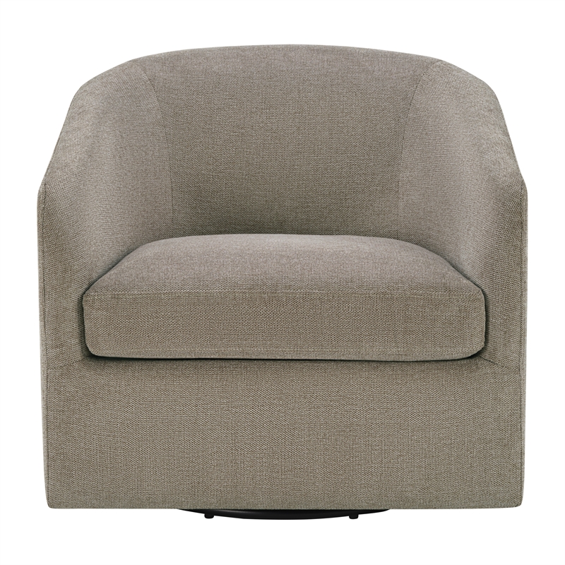 Parker Swivel Tub Chair in Taupe Fabric