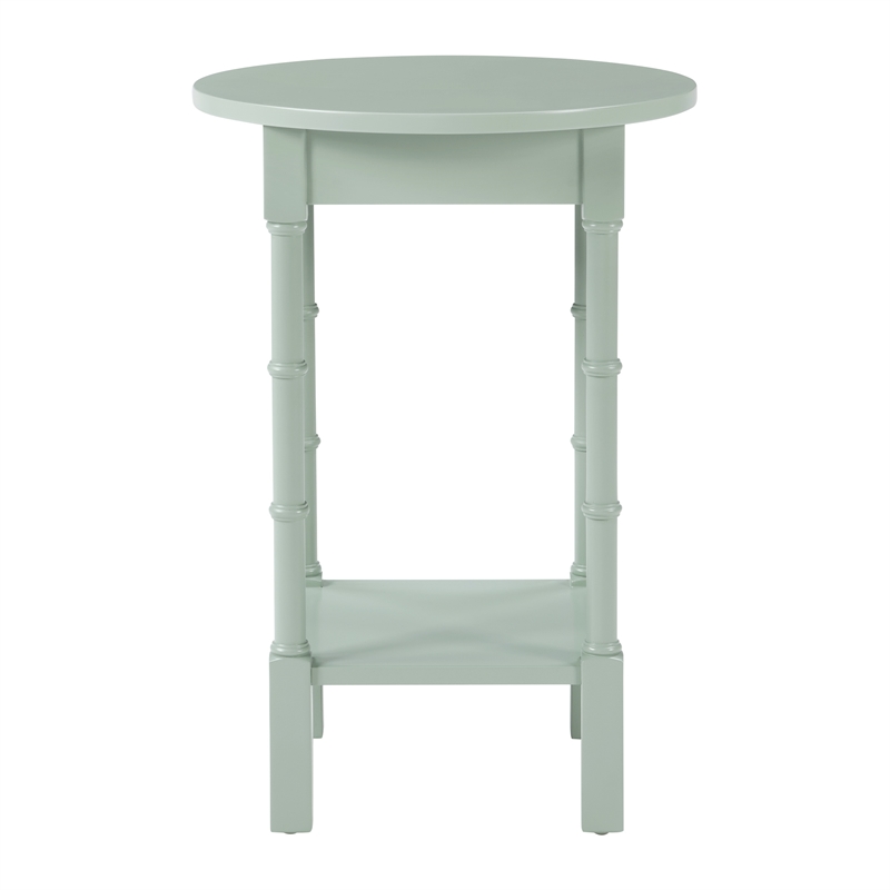 Golden Side Table in Sage Green Wood Finish