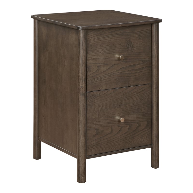 Wembley Assembled 2-Drawer File Cabinet Engineered Wood Burnt Ash Finish
