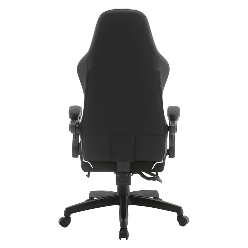 Expanse Gaming Chair  With Footrest in Faux Leather