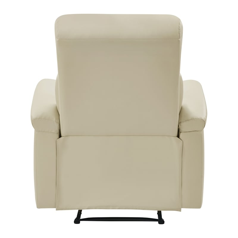 Carillo Pushback Recliner with Taupe Faux Leather