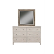 Origins by Alpine Classic Wood Mirror in Natural Gray