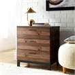 Origins by Alpine Weston Wood Small 3 Drawer Accent Chest in Rustic Pine