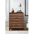 Origins by Alpine Weston Wood 4 Drawer Chest in Rustic Pine