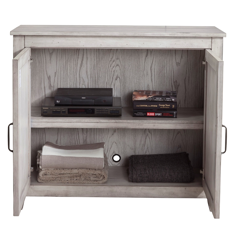 Origins by Alpine Aria Small Wood Accent Chest in Weathered Light Gray