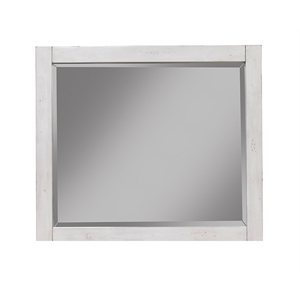 Origins by Alpine Aria Wood Mirror in Weathered Light Gray