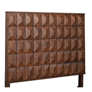 Origins by Alpine Trig Queen Wood Headboard in Antique Brown