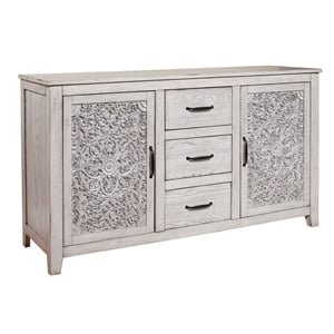 Origins by Alpine Aria Wood Dresser in Weathered Light Gray