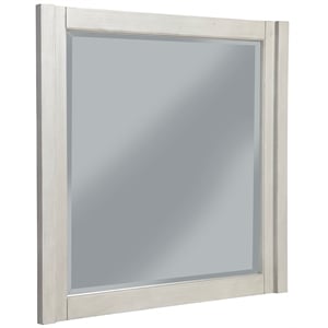 Origins by Alpine Denver Wood Mirror in Light Gray