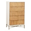 Origins by Alpine Wood 5 Drawer Larsen Chest in White