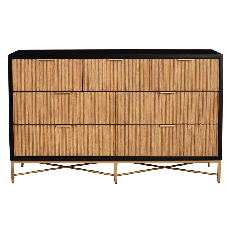 Origins by Alpine Larsen 7 Drawer Dresser in Black