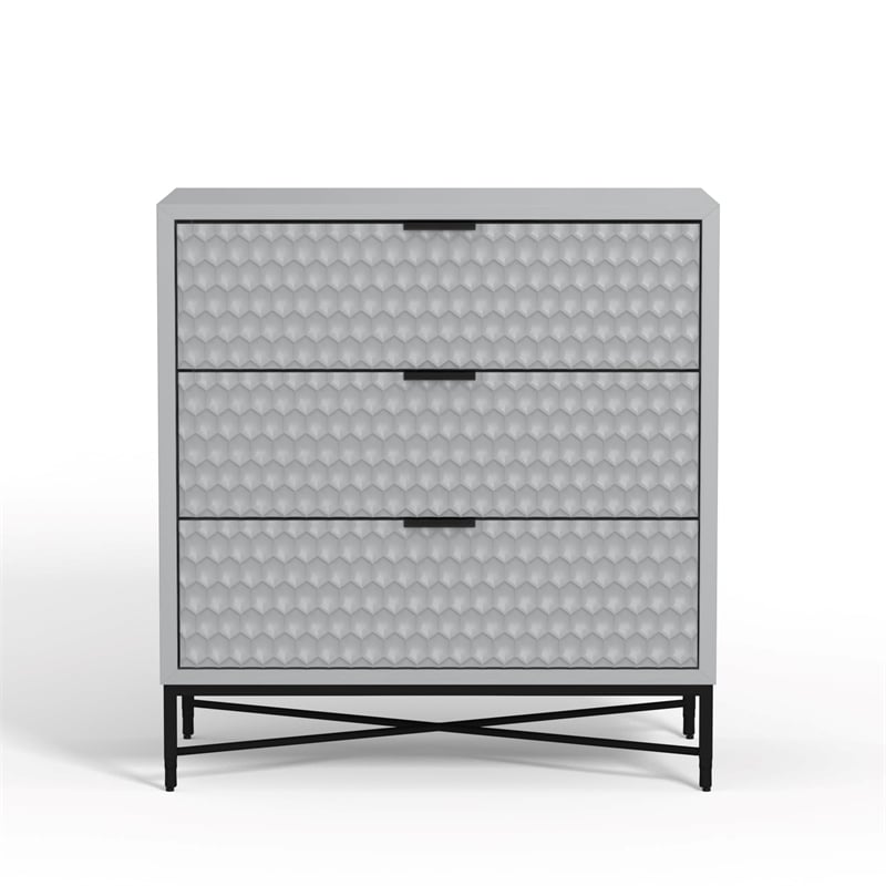 Origins by Alpine Casey 5 Drawer Chest in White