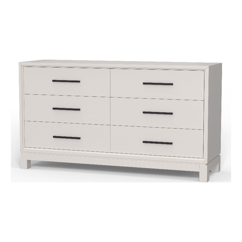 Origins by Alpine 6 Deawer Dresser in White