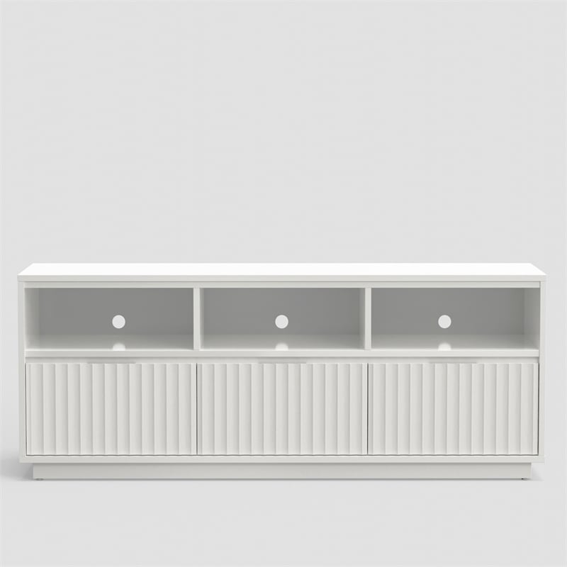 Origins by Alpine Blanca Rectangular Wood TV Console - White