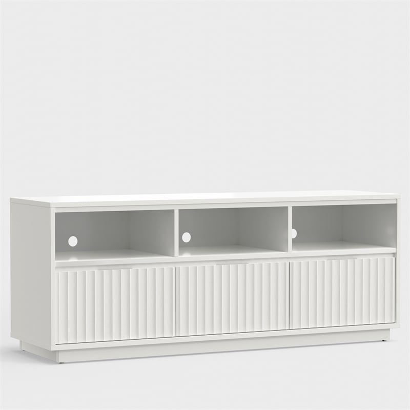 Origins by Alpine Blanca Rectangular Wood TV Console - White