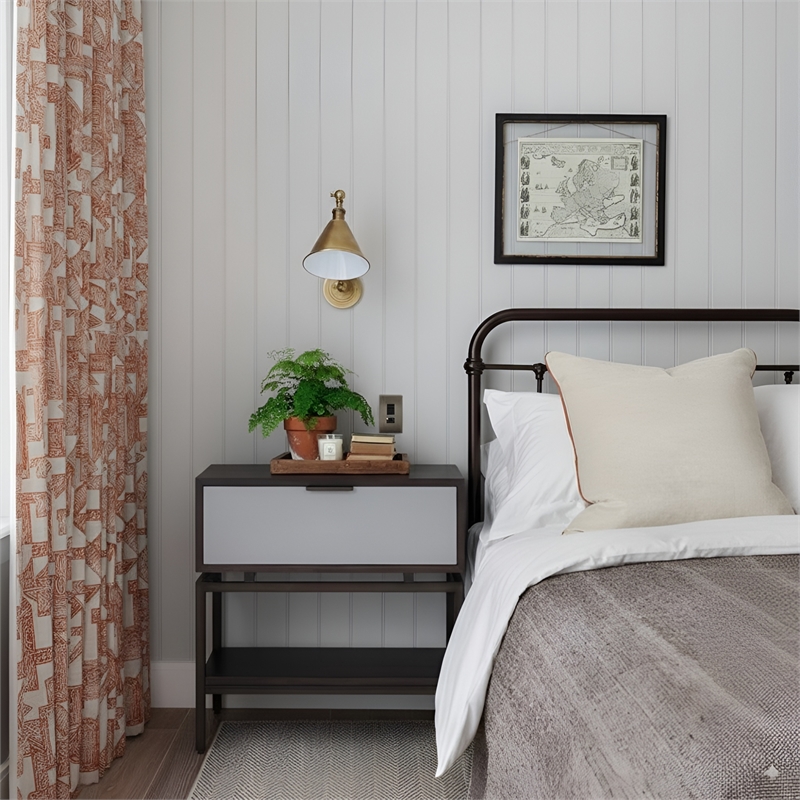 Origins by Alpine Wilmar Nightstand in Espresso