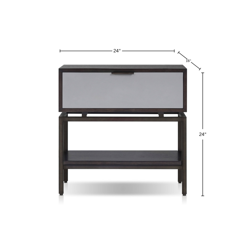 Origins by Alpine Wilmar Nightstand in Espresso