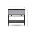 Origins by Alpine Wilmar Nightstand in Espresso