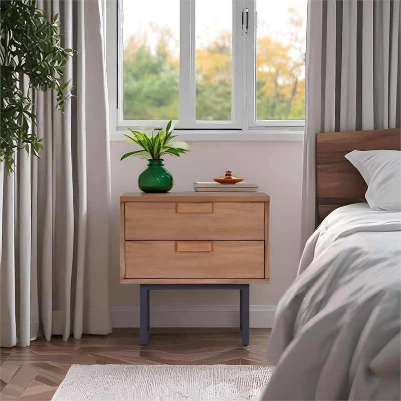 Origins by Alpine Allison Nightstand in Chestnut