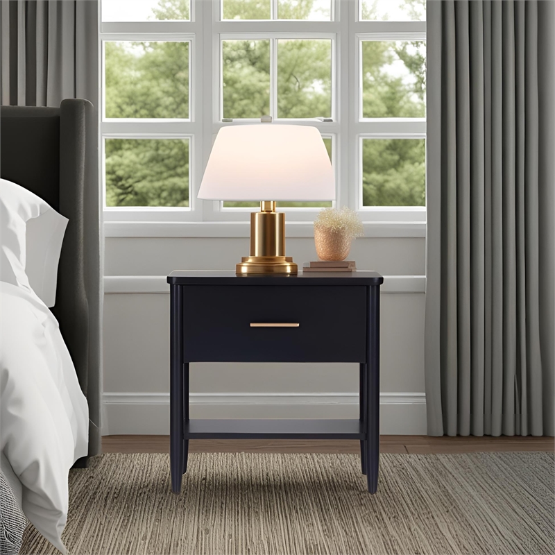 Origins by Alpine Paola Nightstand in Black