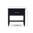 Origins by Alpine Paola Nightstand in Black
