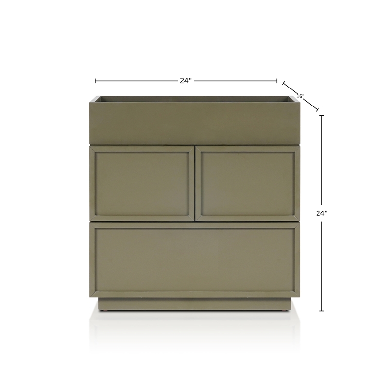 Origins by Alpine Luca Nightstand in Olive Green