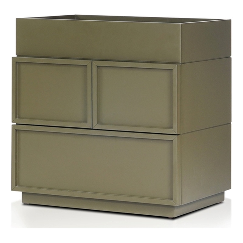 Origins by Alpine Luca Nightstand in Olive Green