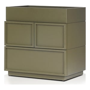 Origins by Alpine Luca Nightstand in Olive Green