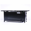 Origins by Alpine Vista Rectangular Fire Pit Table in Hammered Black
