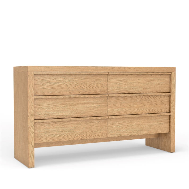 Origins by Alpine Flo Wood 6 Drawer Dresser - Natural