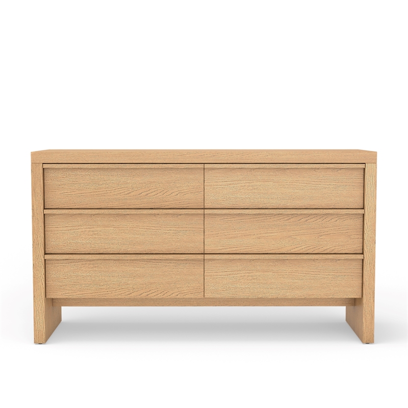 Origins by Alpine Flo Wood 6 Drawer Dresser - Natural