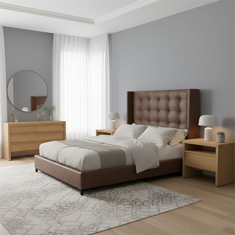 Origins by Alpine Flo Wood 6 Drawer Dresser - Natural