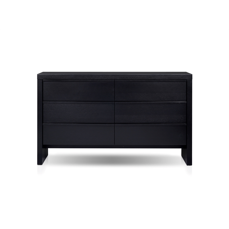 Origins by Alpine Flo Wood 6 Drawer Dresser - Black