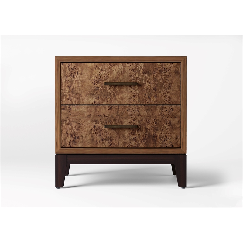 Origins by Alpine Owen 2 Drawer Nightstand - Walnut