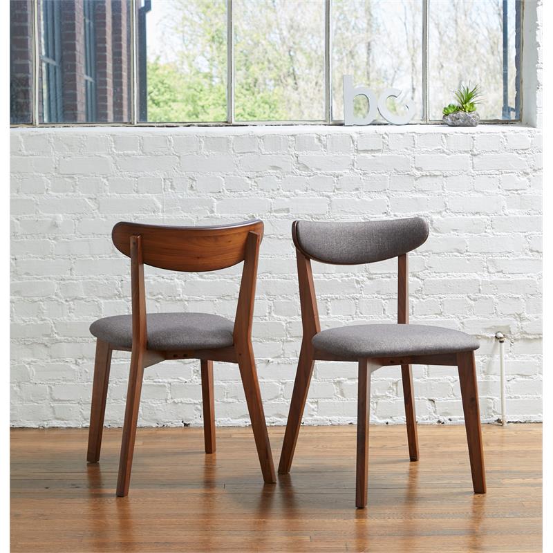Unique Furniture Tahoe Rounded Back Rest Chair in Walnut Wood
