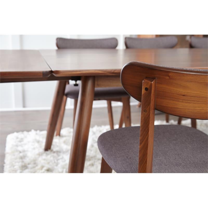 Unique Furniture Tahoe Rounded Back Rest Chair in Walnut Wood
