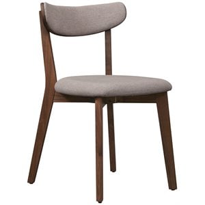 Unique Furniture Tahoe Rounded Back Rest Chair in Walnut Wood